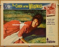 s176 CURSE OF THE WEREWOLF movie lobby card #1 '61 wolf's victim!