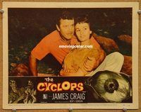 s180 CYCLOPS movie lobby card #2 '57 close up of Gloria Talbott!
