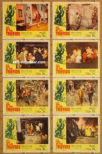s185 DAY OF THE TRIFFIDS 8 movie lobby cards '62 Howard Keel
