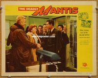 s197 DEADLY MANTIS movie lobby card #3 '57 William Hopper shaking!