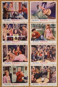 s205 DEVIL'S OWN 8 movie lobby cards '67 Hammer, Joan Fontaine
