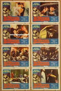 s227 DR TERROR'S HOUSE OF HORRORS 8 movie lobby cards '65 Chris Lee