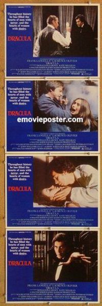 s229 DRACULA 4 movie lobby cards '79 Frank Langella, Laurence Olivier