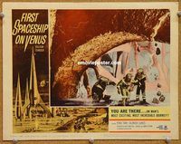 s253 FIRST SPACESHIP ON VENUS movie lobby card #3 '62 astronauts!
