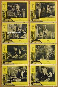 s271 FRANKENSTEIN CREATED WOMAN 8 movie lobby cards '67 Hammer, Cushing