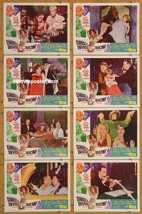 s286 GHOST IN THE INVISIBLE BIKINI 8 movie lobby cards '66 Karloff