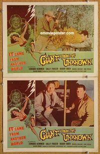 s293 GIANT FROM THE UNKNOWN 2 movie lobby cards '58 creeping terror!