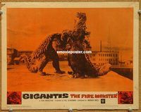 s296 GIGANTIS THE FIRE MONSTER movie lobby card #2 '59 Godzilla!