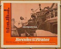 s321 HERCULES & THE PIRATES movie lobby card '64 Alan Steel, Italian!