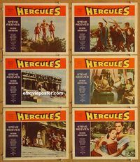 s322 HERCULES 6 movie lobby cards '59 mightiest man Steve Reeves!