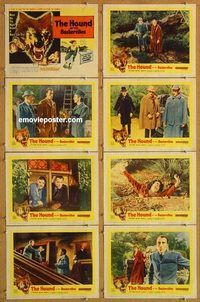 s334 HOUND OF THE BASKERVILLES 8 movie lobby cards '59 Cushing