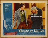 s336 HOUSE OF USHER movie lobby card #4 '60 Vincent Price, E.A. Poe