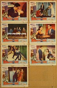 s345 HYPNOTIC EYE 7 movie lobby cards '60 Jacques Bergerac, hypnosis!