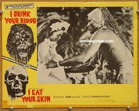 s346 I DRINK YOUR BLOOD/I EAT YOUR SKIN movie lobby card '71 horror!