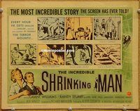 s358 INCREDIBLE SHRINKING MAN movie title lobby card '57 Grant Williams