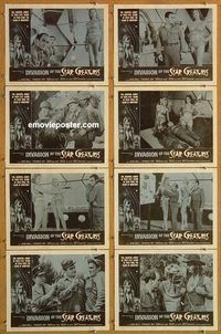 s370 INVASION OF THE STAR CREATURES 8 movie lobby cards '62 AIP sci-fi!