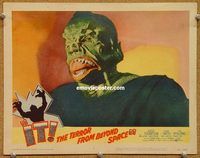 s395 IT THE TERROR FROM BEYOND SPACE movie lobby card #4 '58 close up!