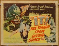 s394 IT THE TERROR FROM BEYOND SPACE movie title lobby card '58 sci-fi!