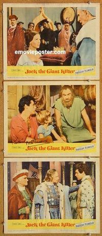 s399 JACK THE GIANT KILLER 3 movie lobby cards '62 Kerwin Mathews
