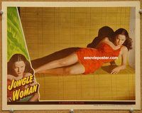 s415 JUNGLE WOMAN movie lobby card '44 super sexy Acquanetta!