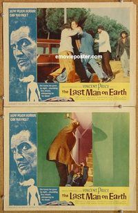 s445 LAST MAN ON EARTH 2 movie lobby cards '64 AIP, Vincent Price
