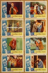 s444 LAST MAN ON EARTH 8 movie lobby cards '64 AIP, Vincent Price