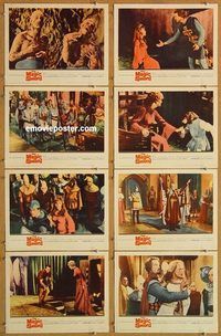 s467 MAGIC SWORD 8 movie lobby cards '61 Basil Rathbone, fantasy!