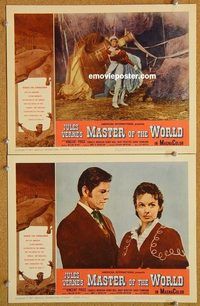 s481 MASTER OF THE WORLD 2 movie lobby cards '61 Jules Verne, sci-fi