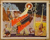 s487 MISSION MARS movie title lobby card '68 Darren McGavin, Nick Adams