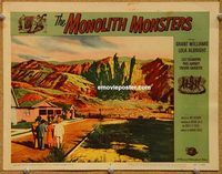 s493 MONOLITH MONSTERS movie lobby card #5 '57 cool 'monster' shot!