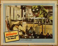 s504 MONSTER THAT CHALLENGED THE WORLD movie lobby card #6 '57 in lab!