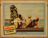 s505 MONSTER THAT CHALLENGED THE WORLD movie lobby card #8 '57 at sea!