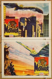 s511 MOTHRA 2 movie lobby cards '62 Toho, Ishiro Honda!