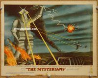 s522 MYSTERIANS movie lobby card #4 '59 Ishiro Honda, great art!