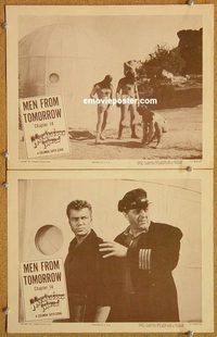 s524 MYSTERIOUS ISLAND 2 Chap 14 movie lobby cards '51 sci-fi serial!