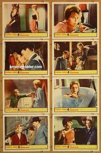 s527 NAKED EDGE 8 movie lobby cards '61 Gary Cooper, Deborah Kerr
