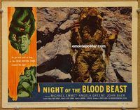 s534 NIGHT OF THE BLOOD BEAST movie lobby card #3 '58 the monster!