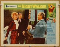 s536 NIGHT WALKER movie lobby card #1 '65 Robert Taylor, Stanwyck