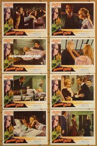 s537 NIGHTMARE CASTLE 8 movie lobby cards '66 Barbara Steele