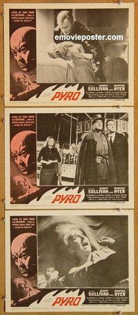 s578 PYRO: THE THING WITHOUT A FACE 3 movie lobby cards '63 Sullivan
