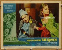 s583 RAVEN movie lobby card #3 '63 Vincent Price, Hazel Court