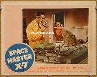 s646 SPACE MASTER X-7 movie lobby card #3 '58 wacky lab scene!