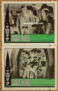 s648 SPACE PROBE - TAURUS 2 movie lobby cards '65 astronauts in suits!