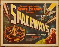 s649 SPACEWAYS movie title lobby card '53 Hammer sci-fi, Howard Duff