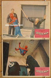 s653 SPIDERMAN 2 movie lobby cards '77 Marvel Comic, cool scenes!
