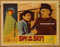 s657 SPY IN THE SKY movie lobby card #7 '58 cool satellite art!