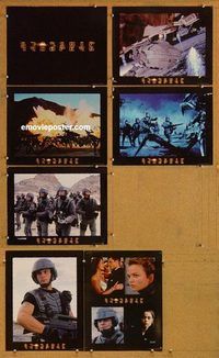 s662 STARSHIP TROOPERS 7 movie lobby cards '97 Paul Verhoeven, sci-fi
