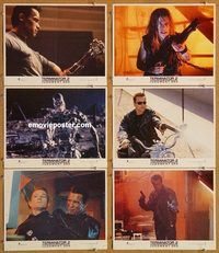 s686 TERMINATOR 2 6 movie lobby cards '91 Arnold Schwarzenegger