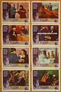 s687 TERROR 8 movie lobby cards '63 Boris Karloff, Nicholson