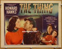s700 THING movie lobby card #3 '51 Howard Hawks, best close up!